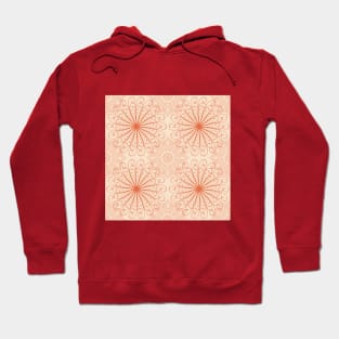 Bright Orange Abstract Mandala Pattern Hoodie